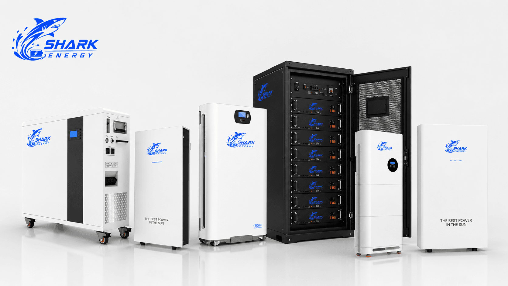 Shark Energy branded battery storage product lineup